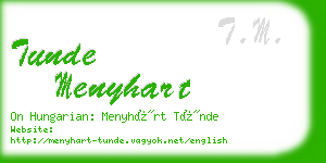 tunde menyhart business card